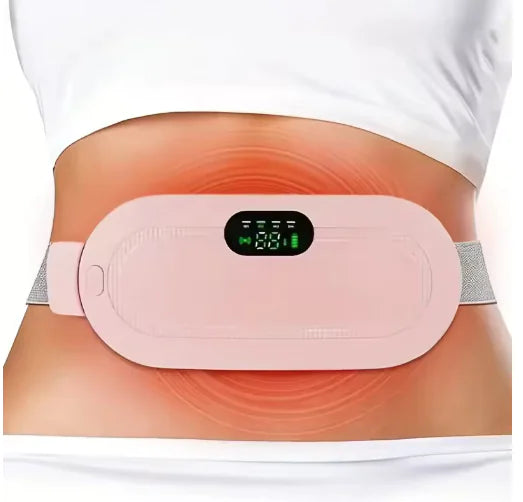 Almohadilla térmica menstrual, cinturón inteligente y cálido para aliviar el dolor de cintura y los calambres, masajeador abdominal vibratorio, cinturón eléctrico.