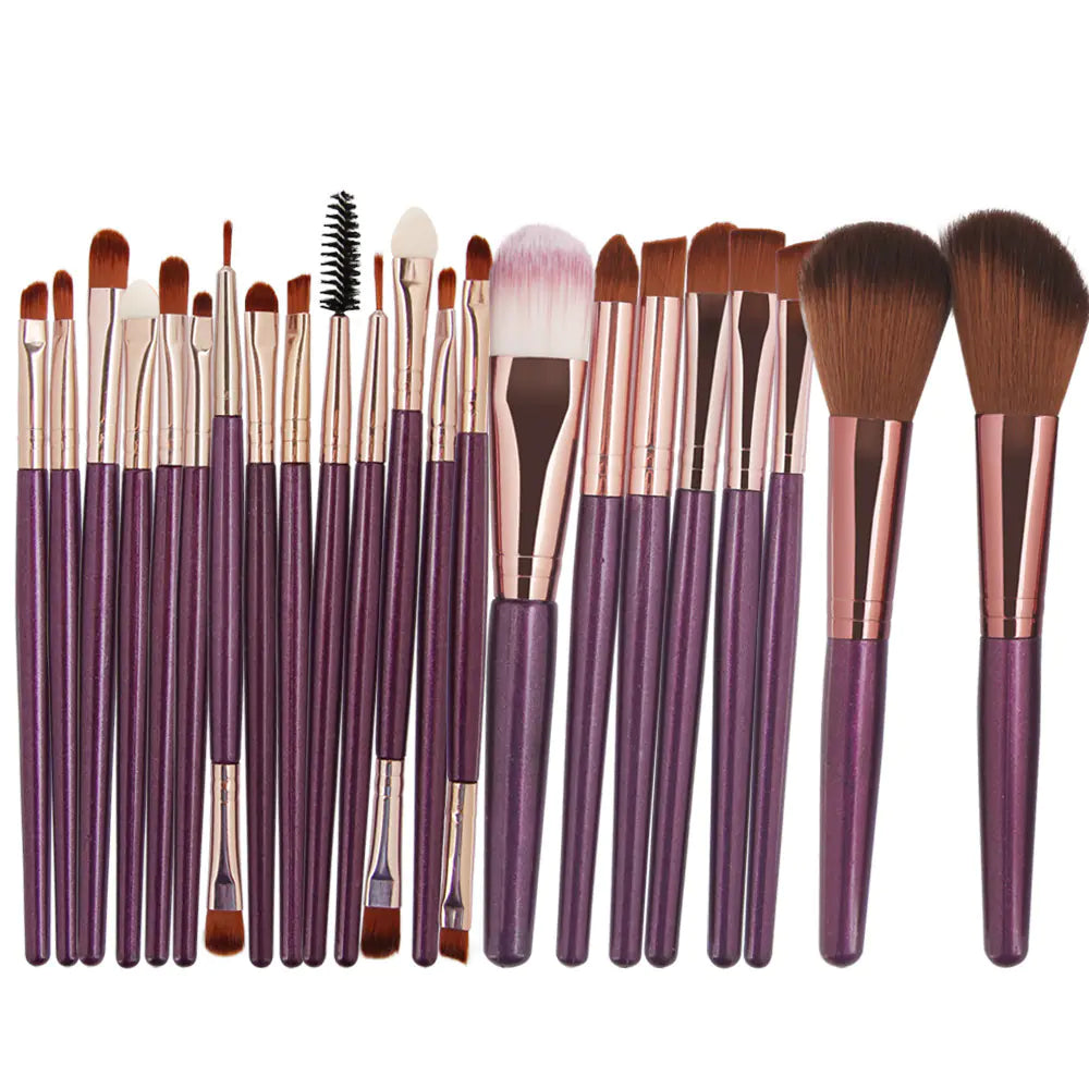 Juego de herramientas de maquillaje con 18 pinceles
