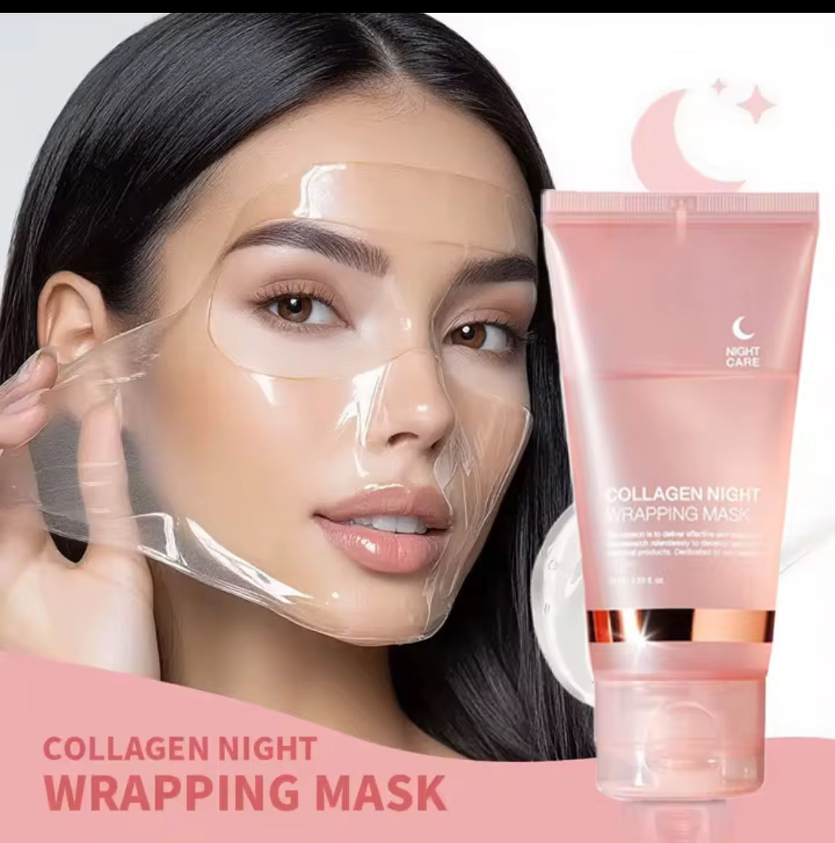 Mascarilla facial de arranque con colágeno