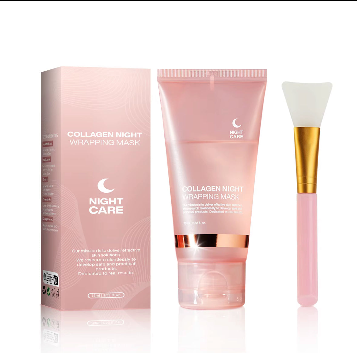 Mascarilla facial de arranque con colágeno