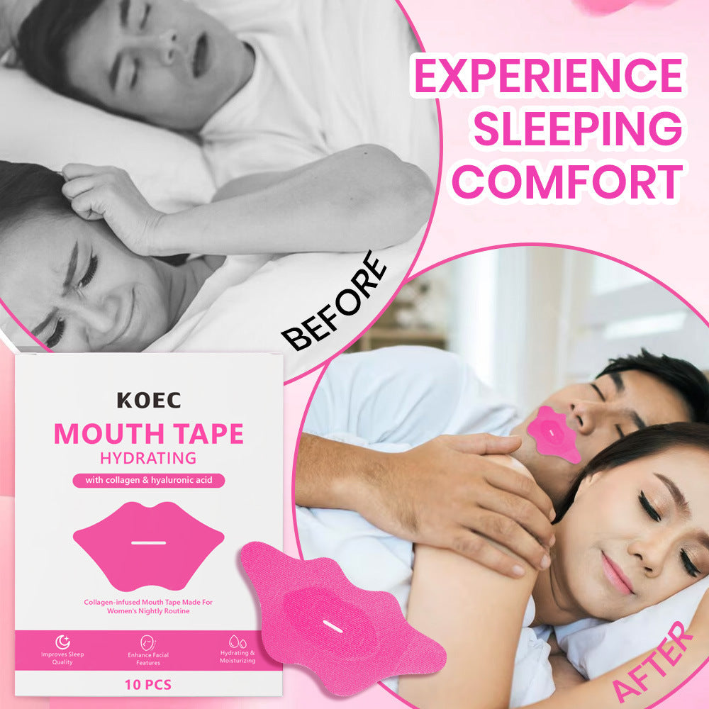 Sellos bucales de hidrogel hidratantes para dormir y respirar, 10 unidades