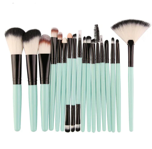 Juego de herramientas de maquillaje con 18 pinceles