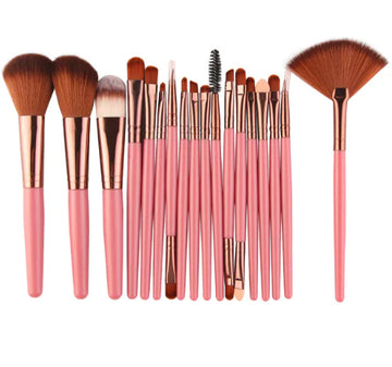 Juego de herramientas de maquillaje con 18 pinceles