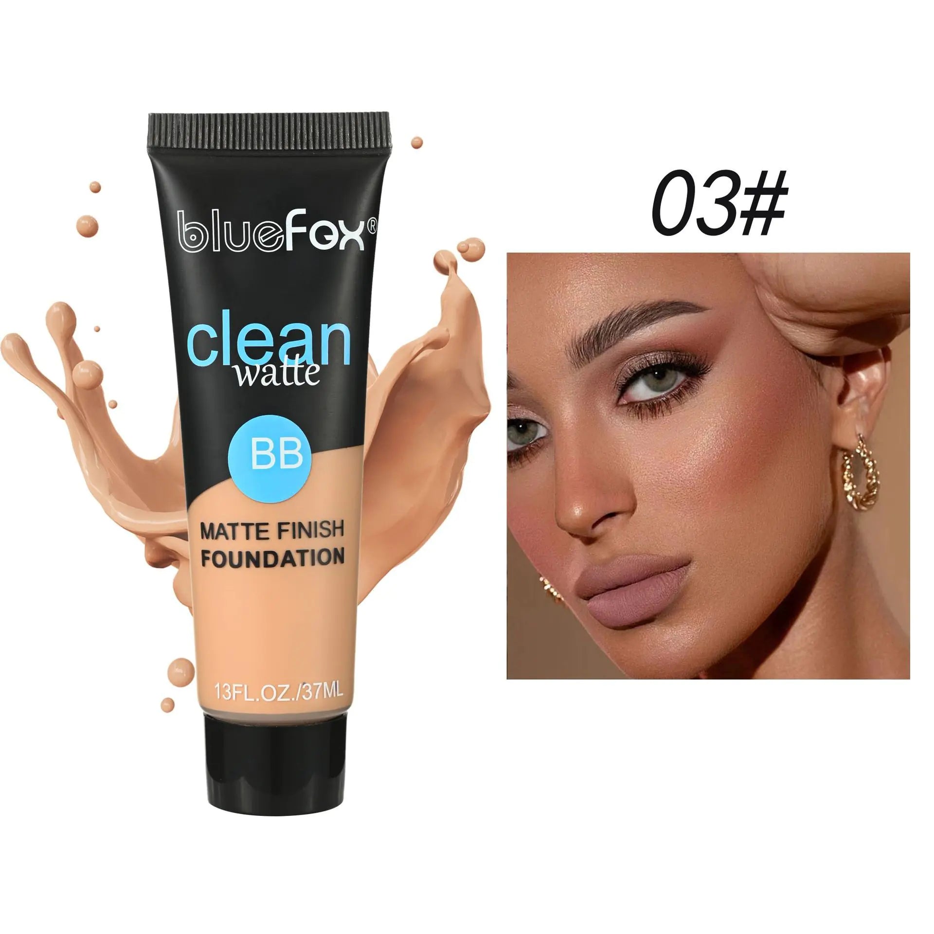 Base de maquillaje mate resistente al agua con control de aceite para el rostro