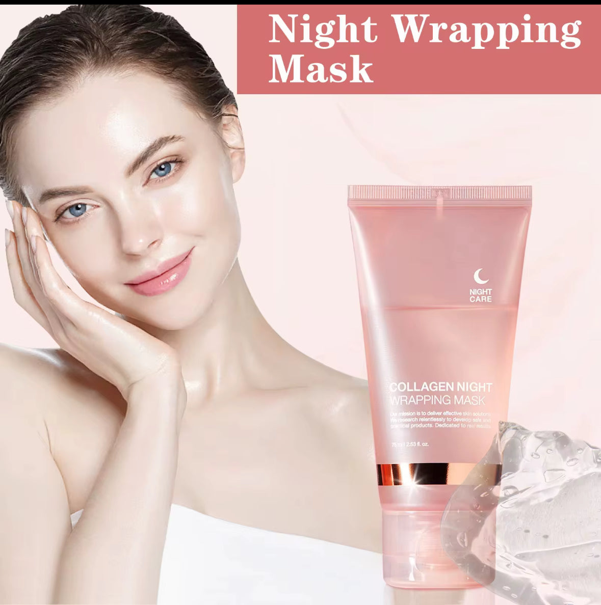 Mascarilla facial de arranque con colágeno