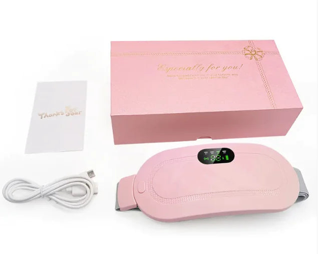 Almohadilla térmica menstrual, cinturón inteligente y cálido para aliviar el dolor de cintura y los calambres, masajeador abdominal vibratorio, cinturón eléctrico.