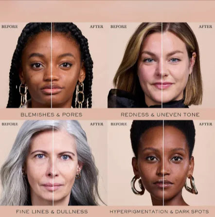 Corrector y base que cambia de color 4 en 1