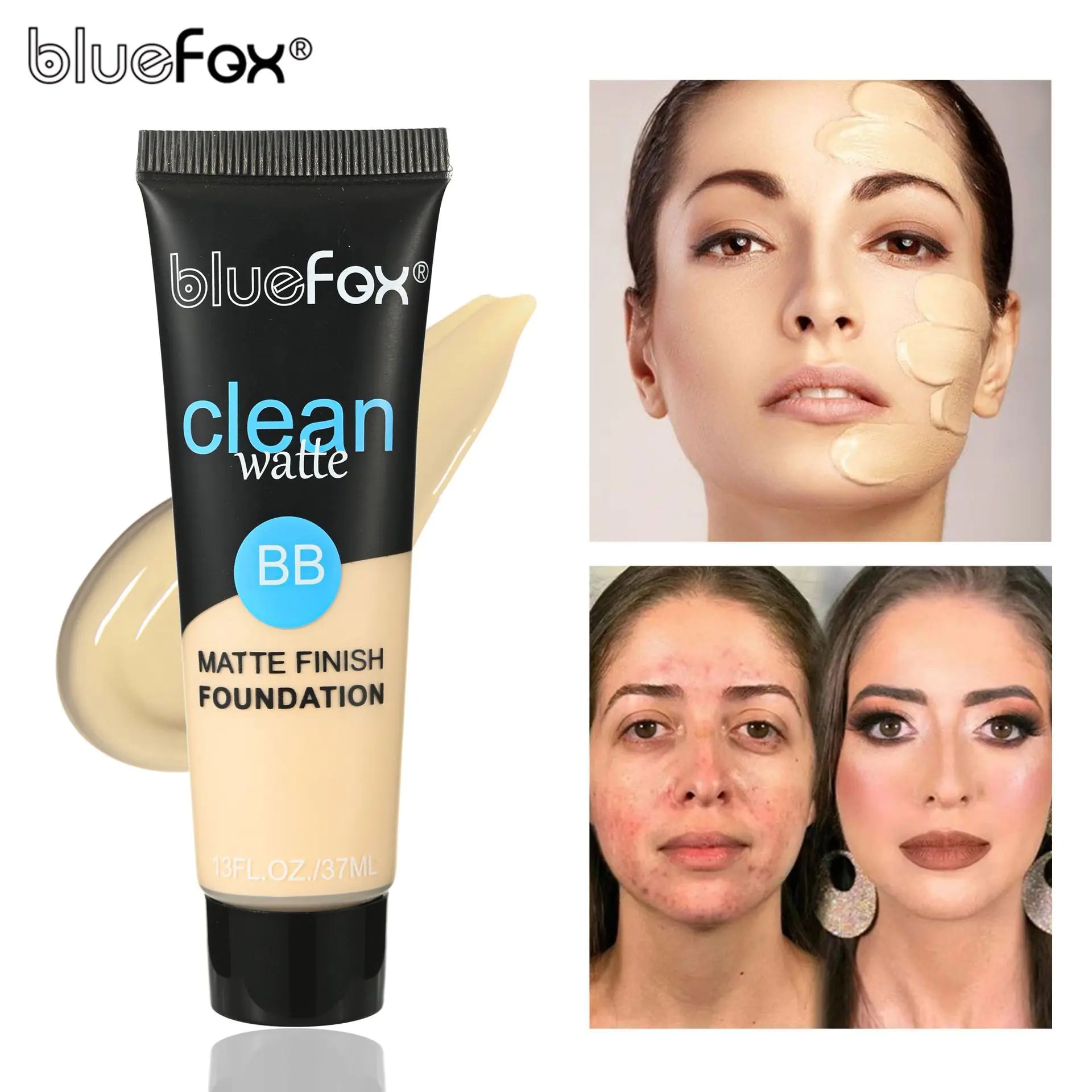 Base de maquillaje mate resistente al agua con control de aceite para el rostro